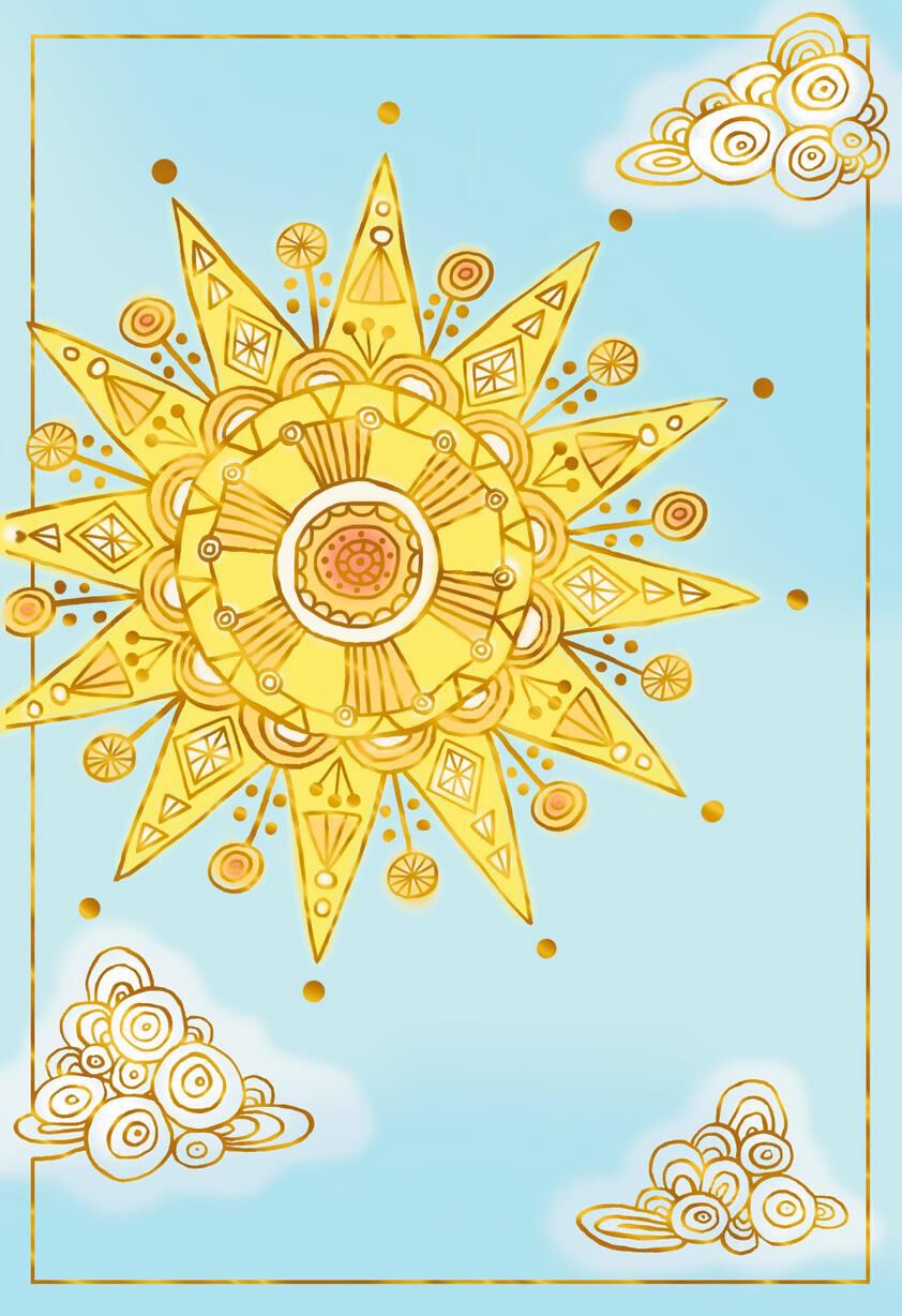 Sun and Clouds Blank Thinking of You Cards, Pack of 10