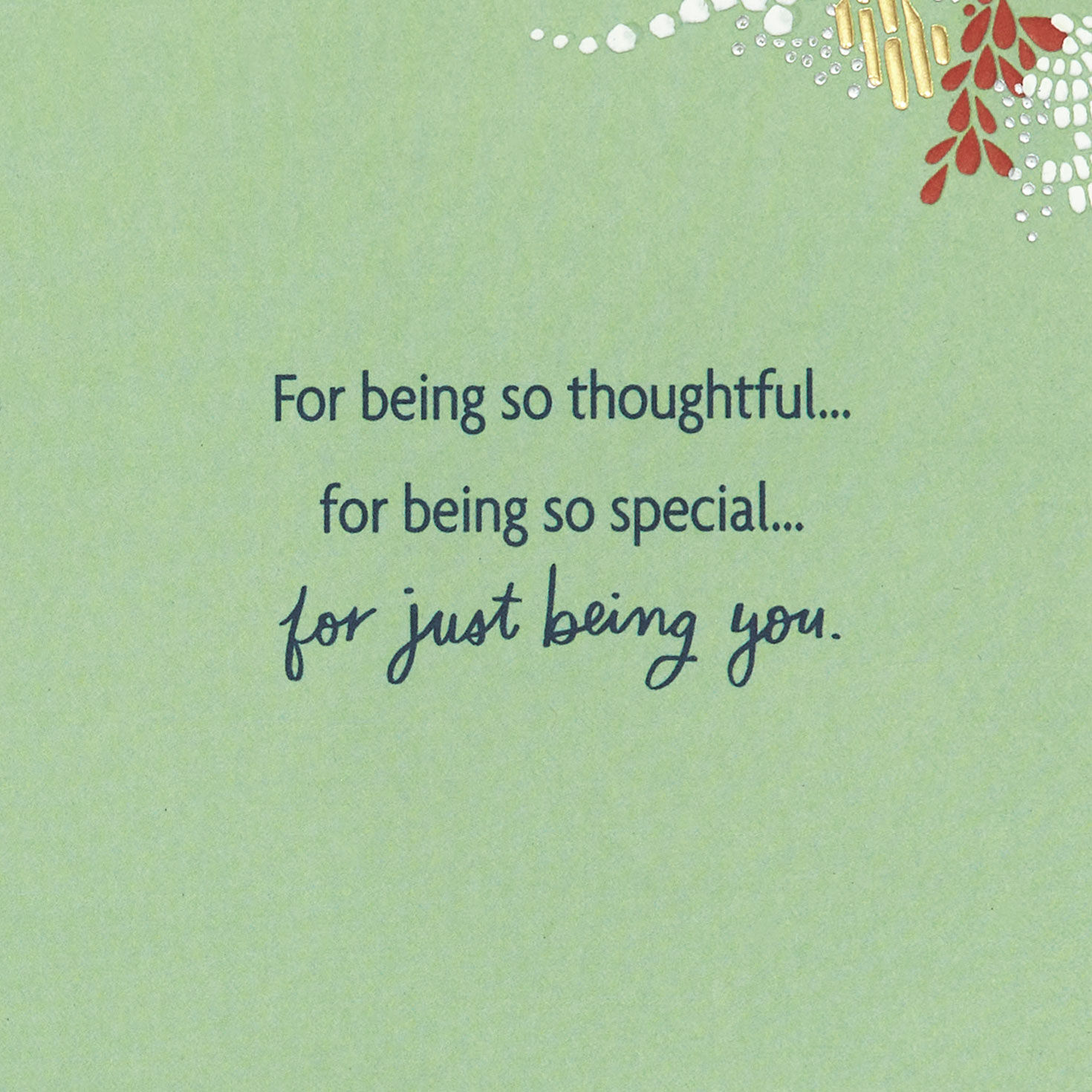 Abstract Pattern and Leaves Thank You Card Sentiment image number 2