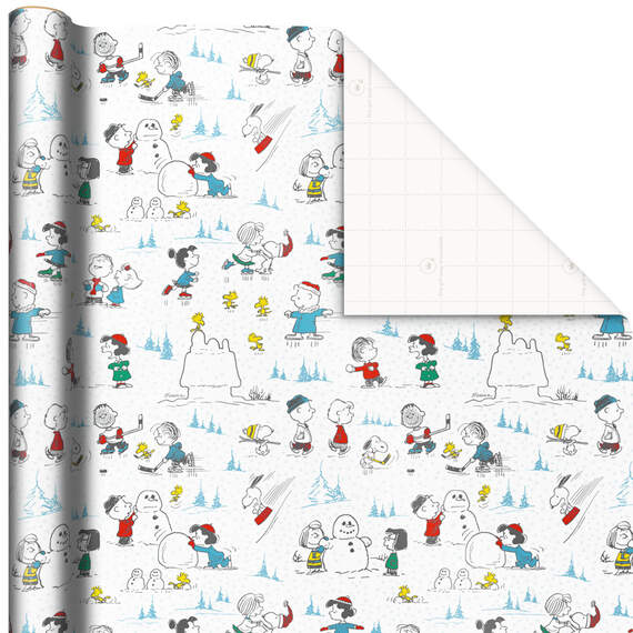 Peanuts® Gang Winter Fun Christmas Wrapping Paper, 30 sq. ft., , large image number 1