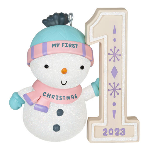 My First Christmas Snowman 2023 Ornament, 