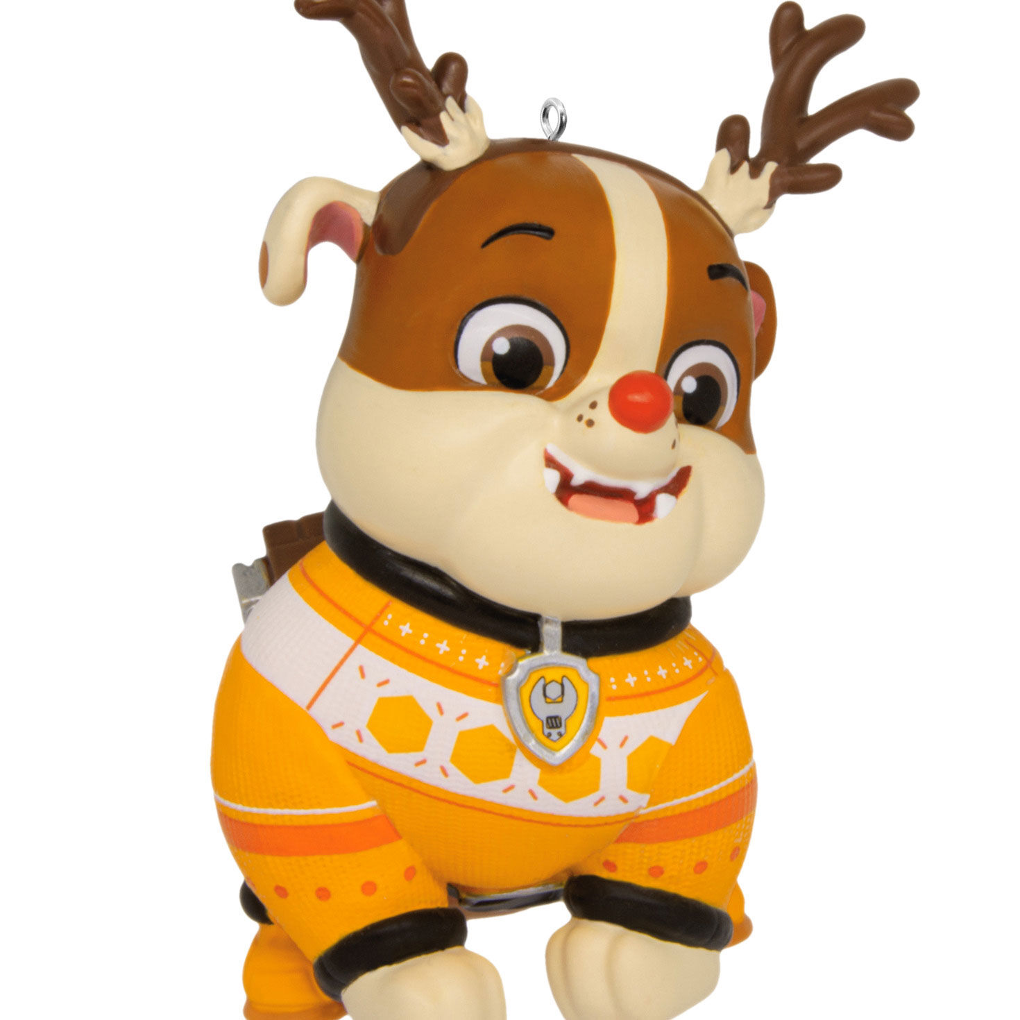 Paw Patrol Rubble Christmas Ornament closeup view image number 5