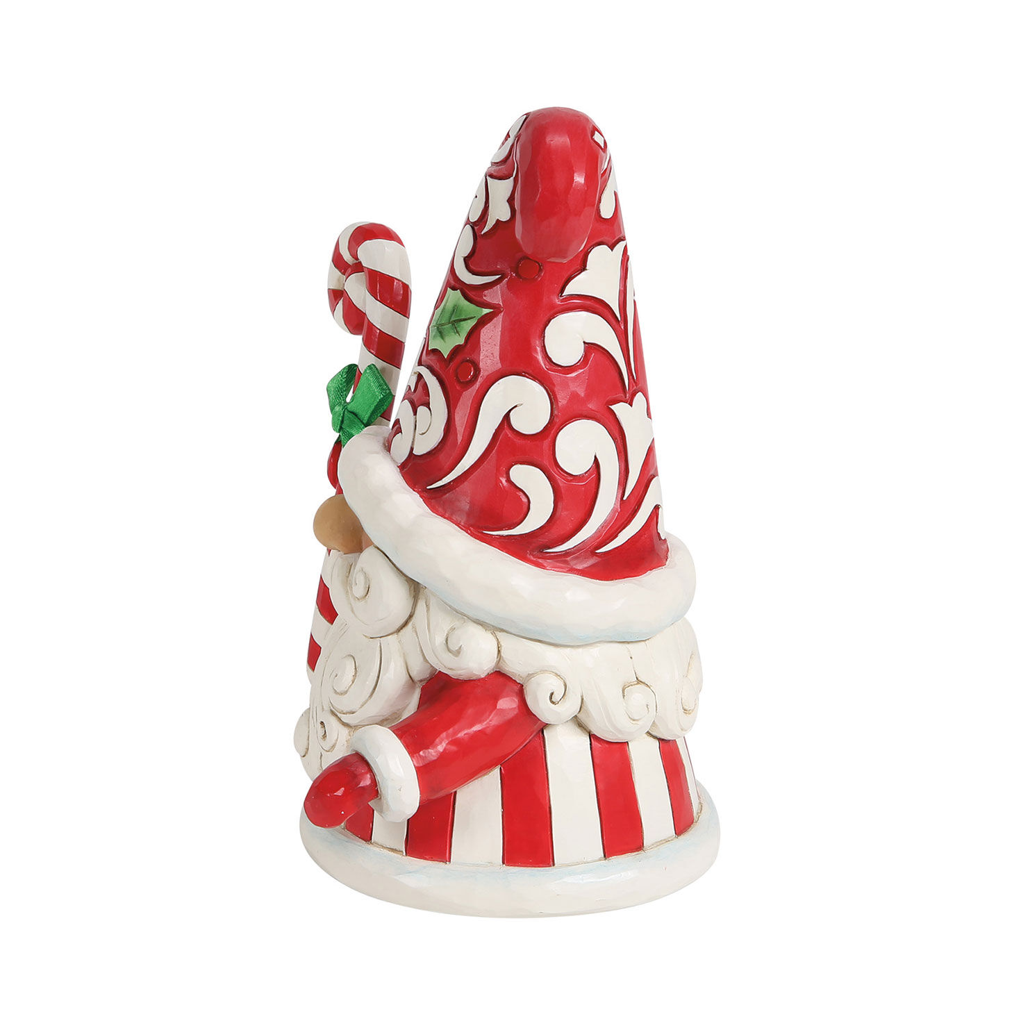 Red and White Gnome With Candy Cane Jim Shore Statue side image number 4