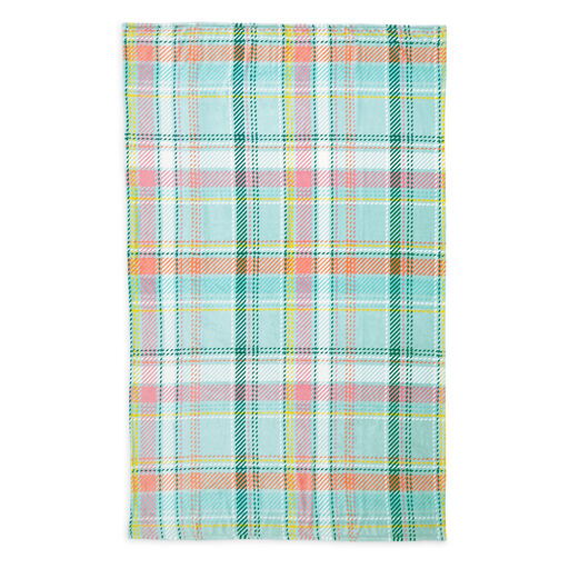 Vera Bradley Throw Blanket in Pastel Plaid, 50x80, 