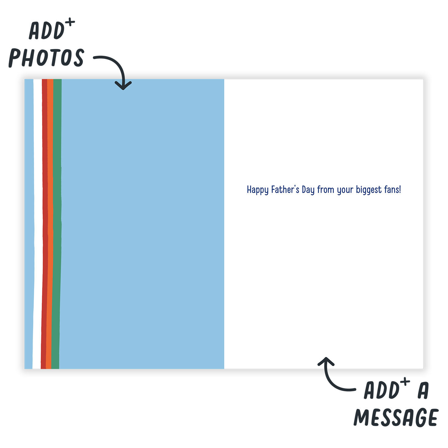 Blue Foam Finger Personalized Father's Day Card  image number 3