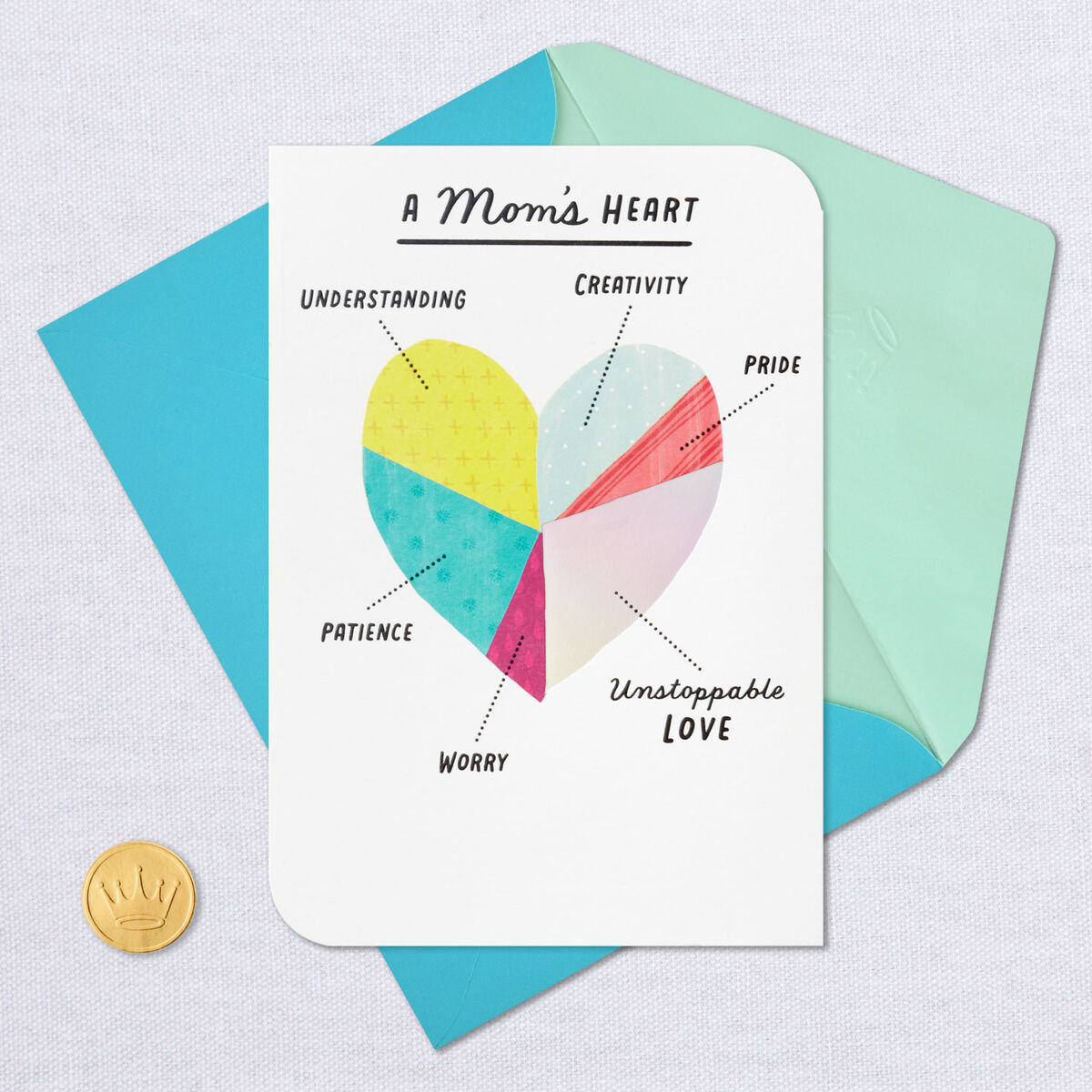 A Mom's Heart Pie Chart Mother's Day Card Greeting Cards Hallmark