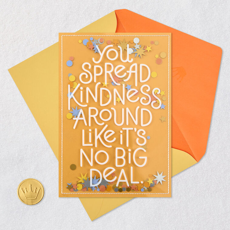 Confetti Shaker Thank You Card Card Front with Envelope and Gold Seal image number 6