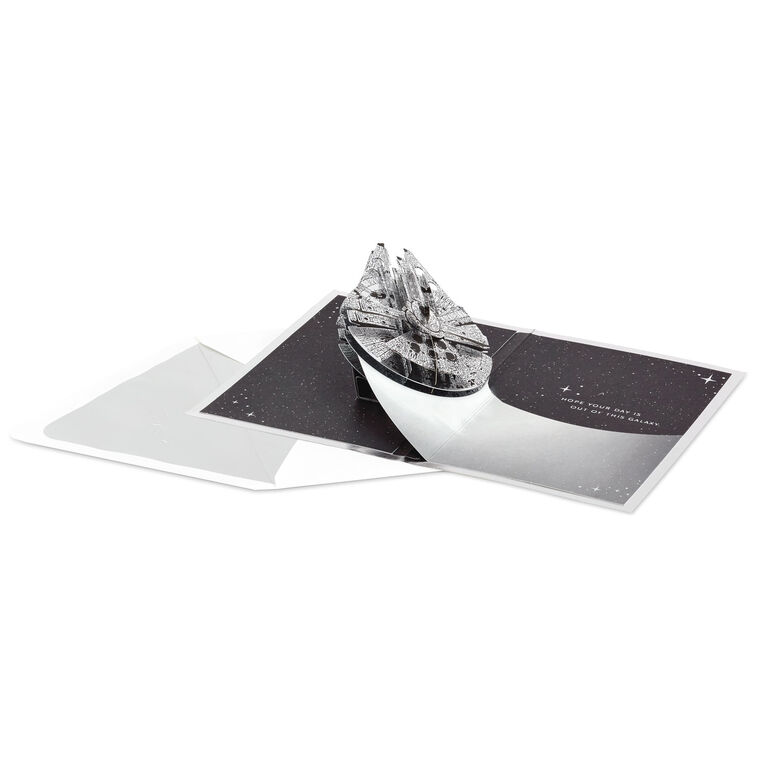 Star Wars Millennium Falcon 3D Pop-Up Card - Greeting Cards | Hallmark Star Wars Millennium Falcon 3D Pop-Up Card - Greeting Cards | Hallmark