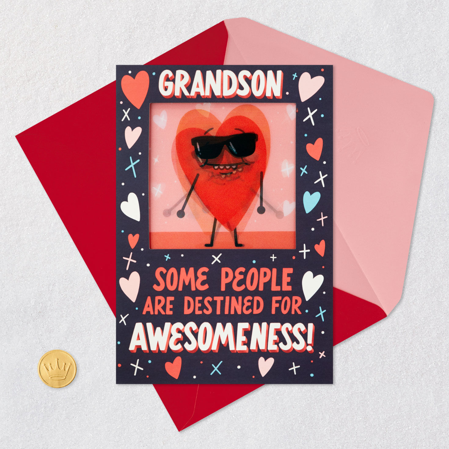 Dancing Heart Lenticular Valentine's Day Card for Grandson for only USD 5.99 | Hallmark