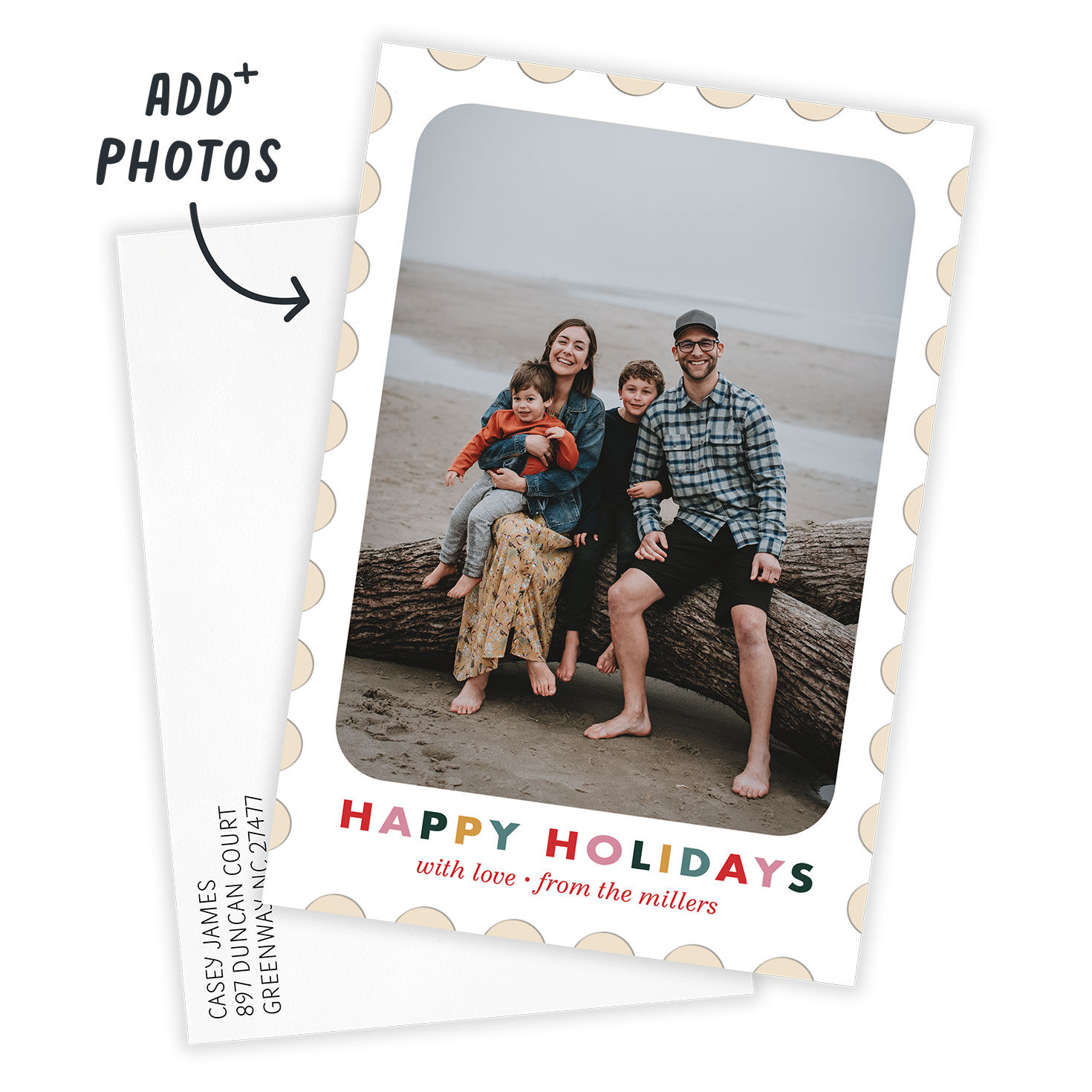 Postage Stamp Flat Holiday Photo Card, , large image number 2