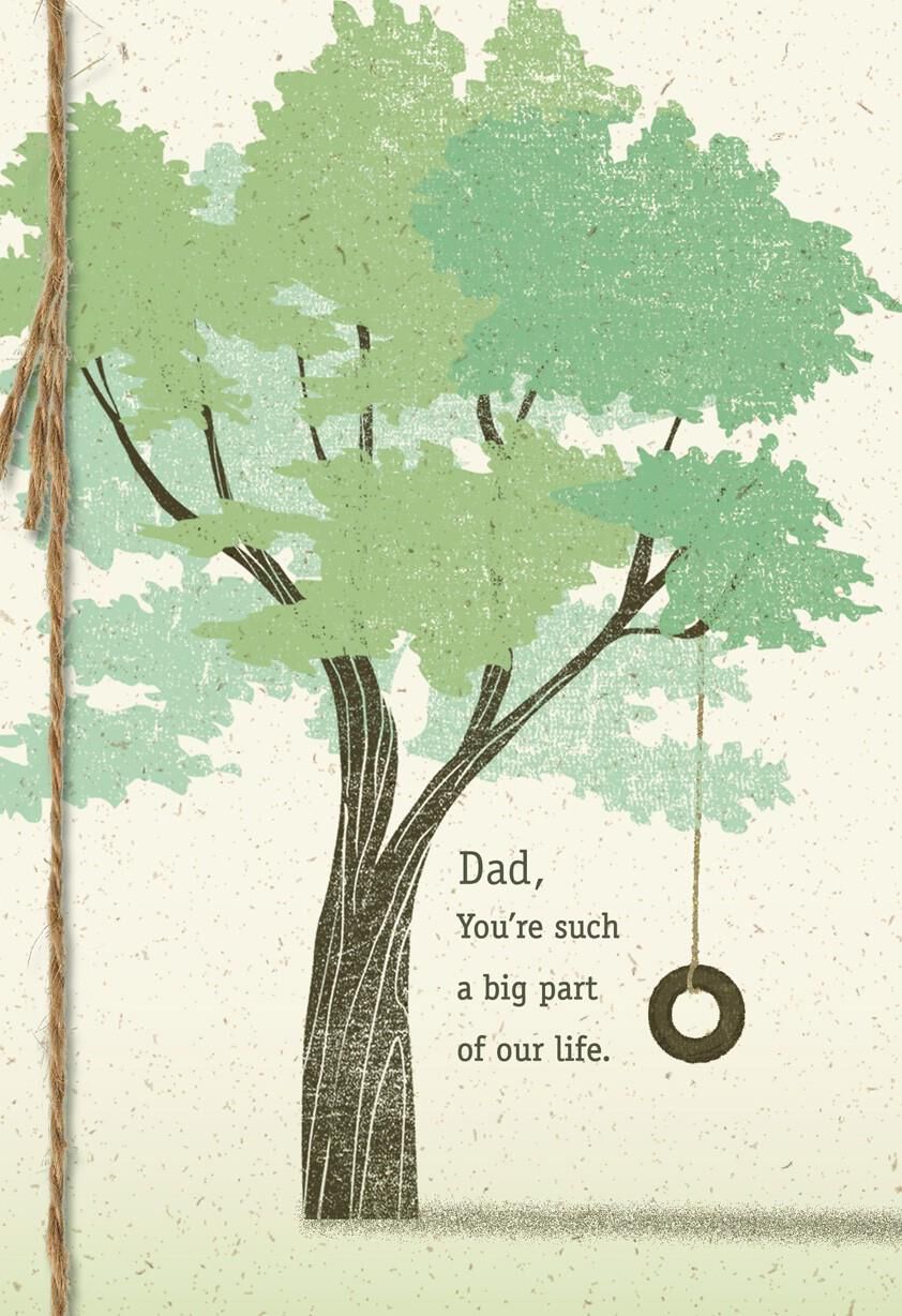 Tree With Tire Swing Father's Day Card From Family