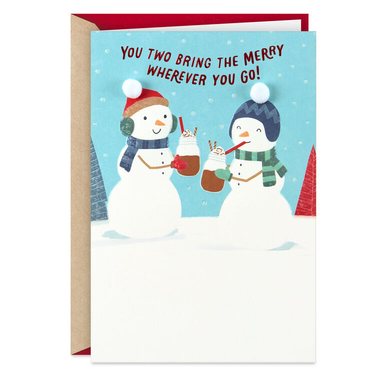 You Two Bring the Merry Christmas Card for Couple