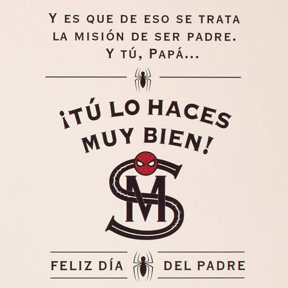 Marvel Spider-Man Spanish-Language Father's Day Card With Temporary Tattoos, , large image number 2