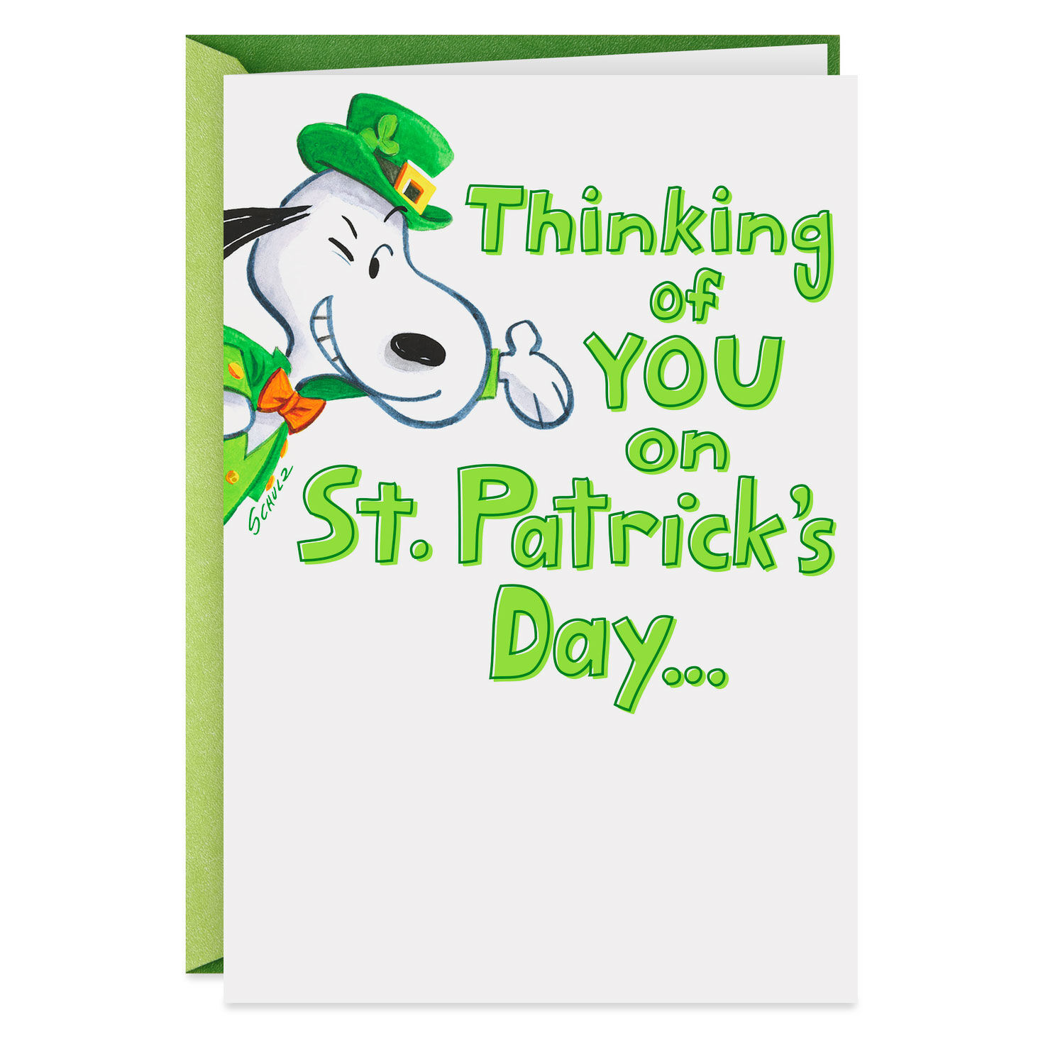 Peanuts® Snoopy Happy Dance Musical St. Patrick's Day Card