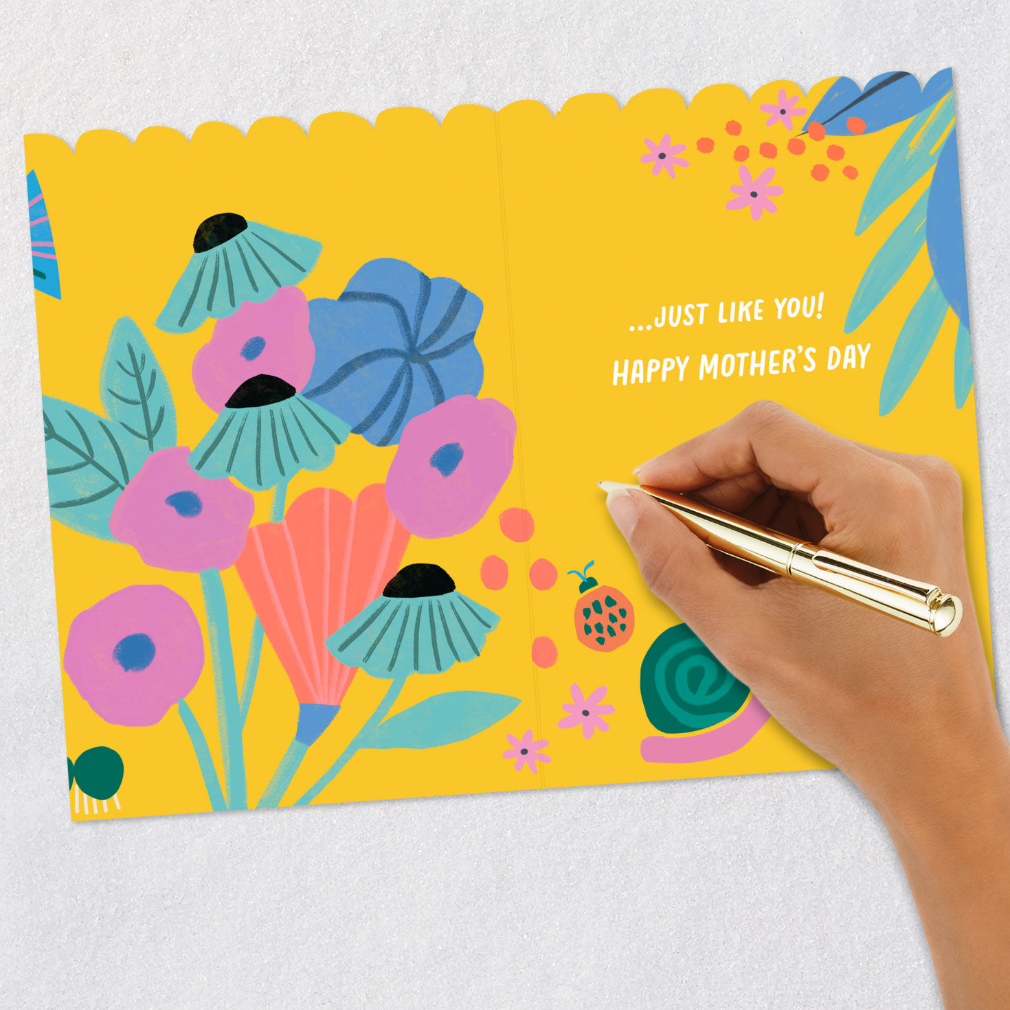 Abstract Butterflies and Flowers Mother's Day Card from Kid  image number 6