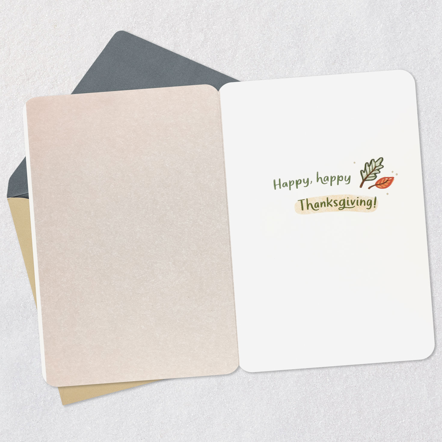 Turkey and Wine Glasses Thanksgiving Card Open card with envelope image number 3