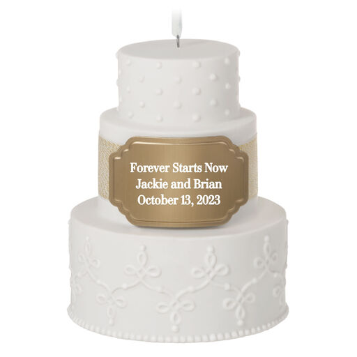 Wedding Cake Personalized Ornament, 