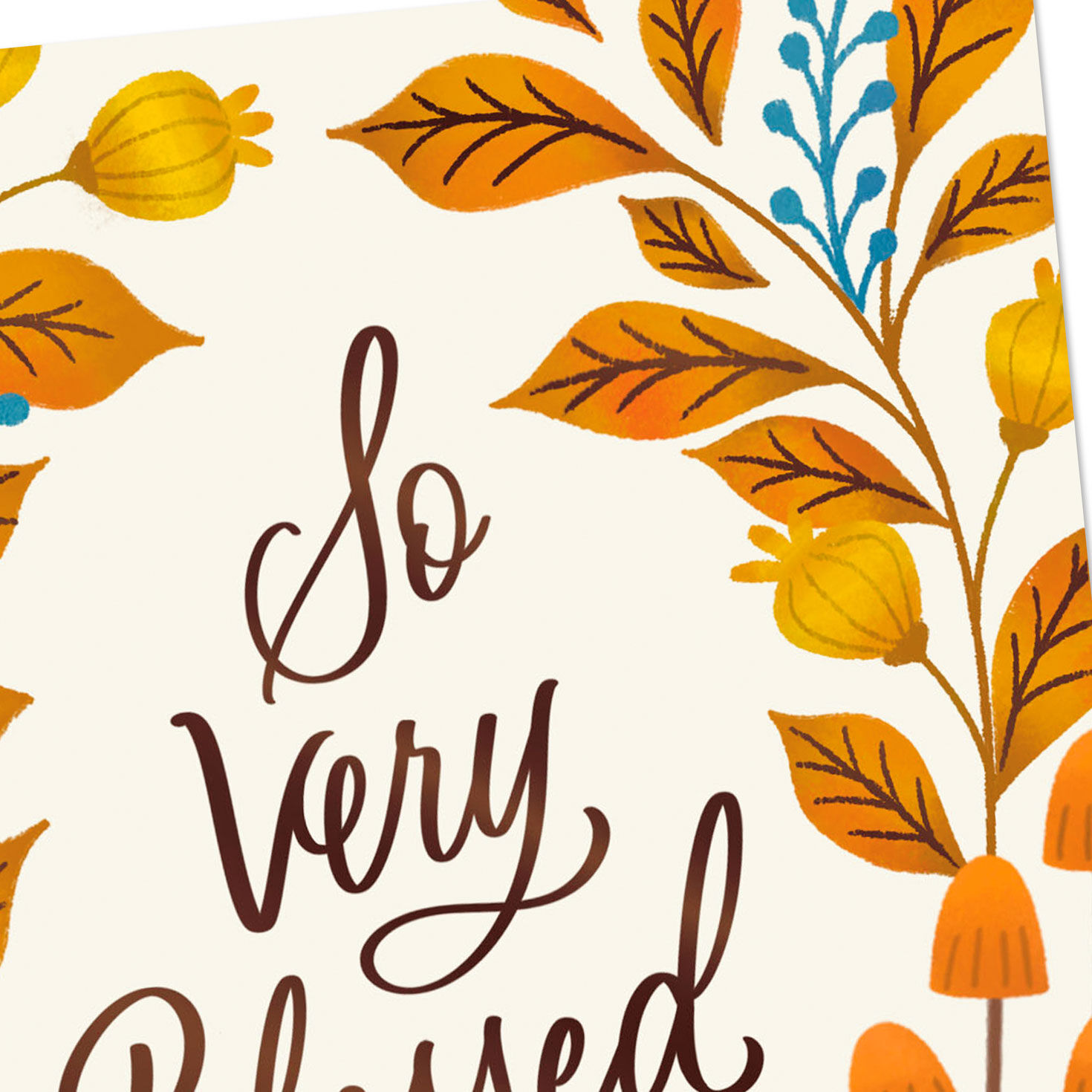 Foliage and Mushrooms Thanksgiving Card Card Front Detail image number 4