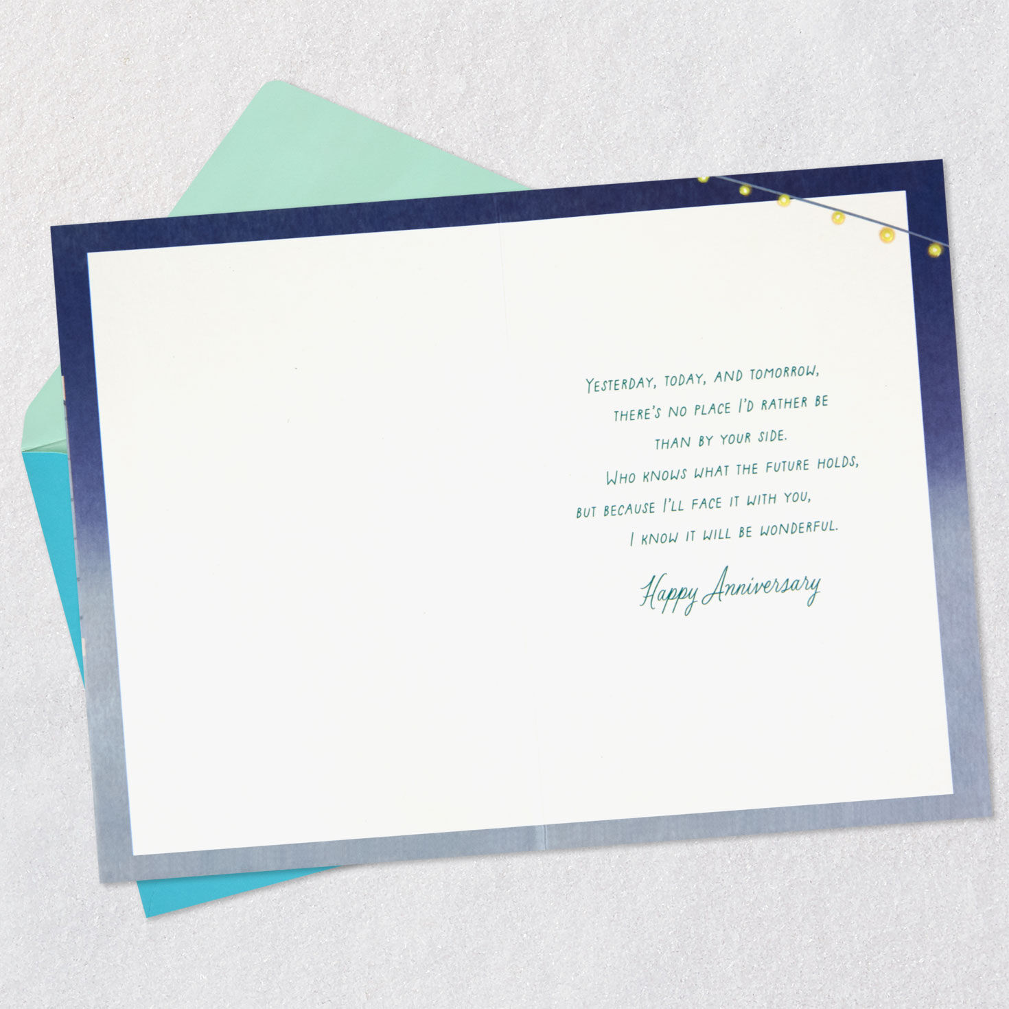 Folding Chairs and Firepit 25th Anniversary Card for Spouse Open card with envelope image number 3