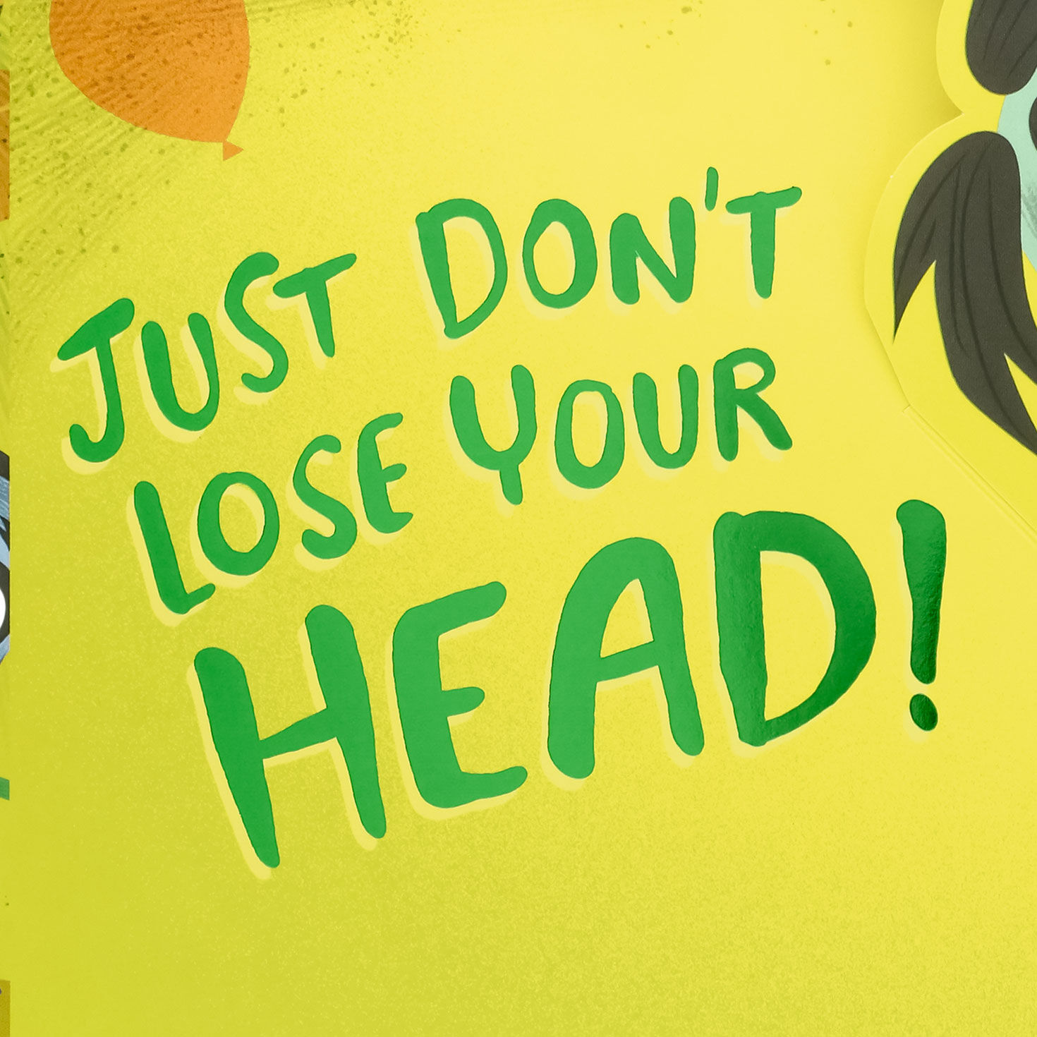 Funny Zombie on Yellow Pop-Up Halloween Card Sentiment image number 3