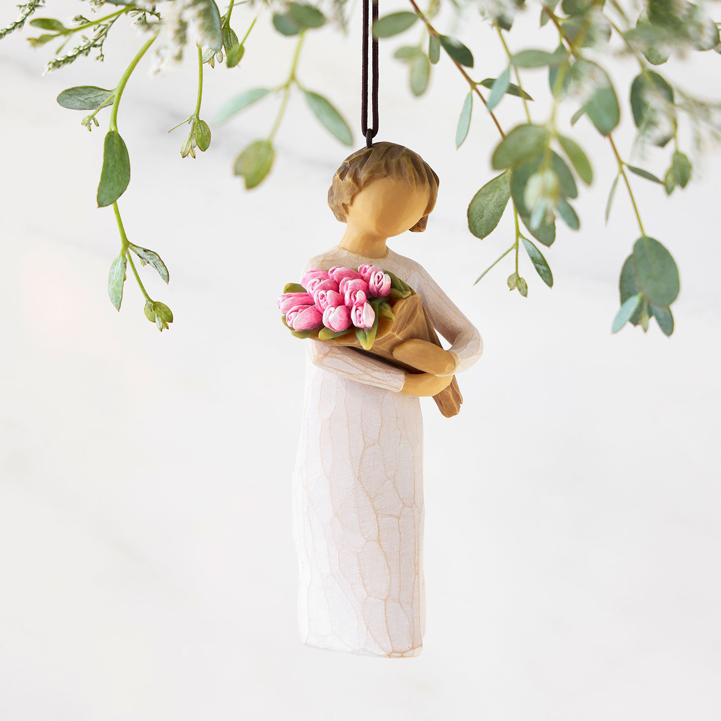 Willow Tree Bright Hope Girl With Bouquet Ornament, 4" for only USD 19.99 | Hallmark