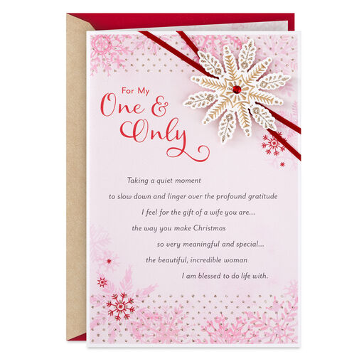 For My One and Only Religious Christmas Card for Wife, 