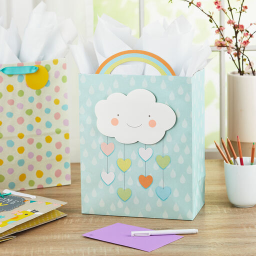 13" Welcome Baby 3-Pack Assorted Gift Bags With Tissue, 