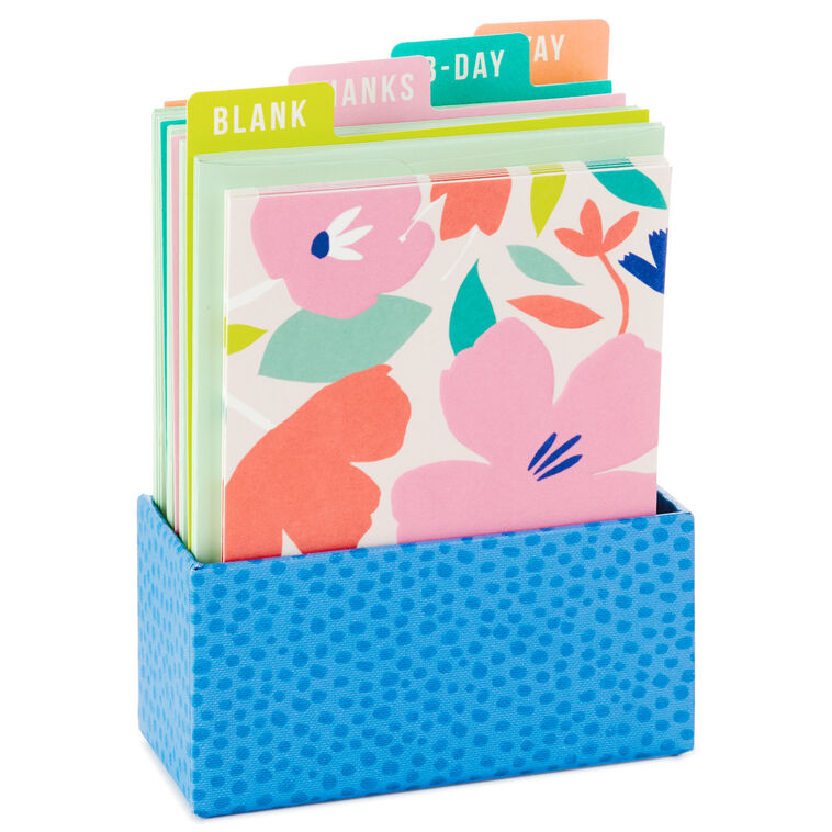 Note Cart Assorted Note Cards in Vertical Caddy, Set of 24 - Note Cards ...