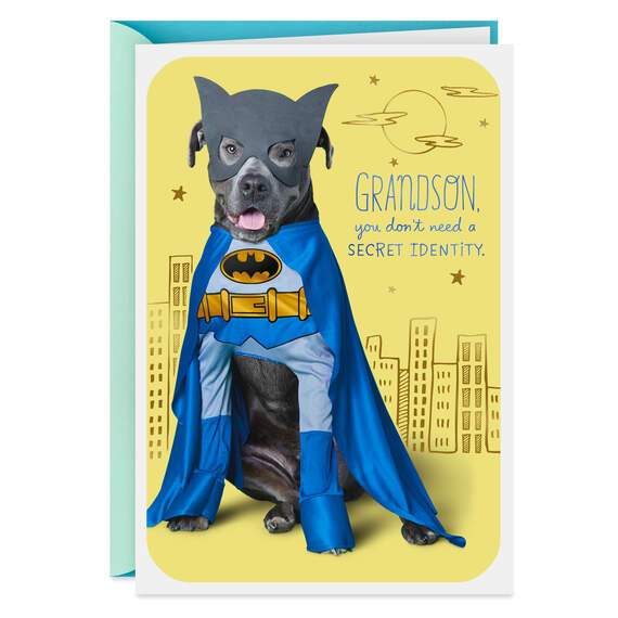 DC Comics™ Batman™ Dog Birthday Card for Grandson, , large image number 1