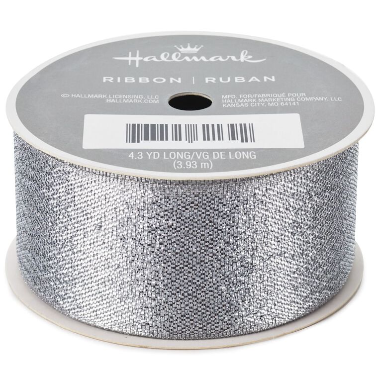1 1/2" Silver Metallic Ribbon