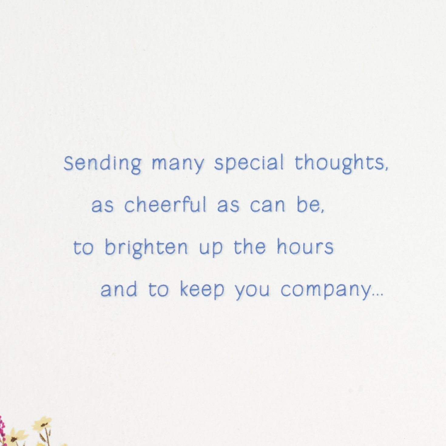 Painted Wildflowers Get Well Soon Greeting Card Sentiment image number 2
