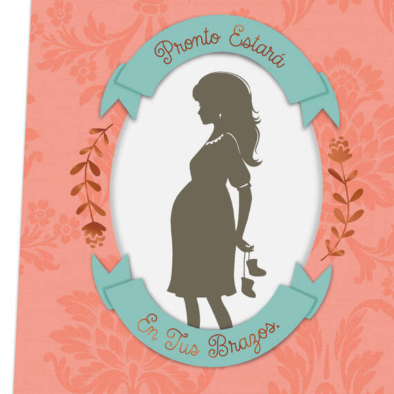Soon in Your Arms Spanish-Language Pregnancy Congratulations Card, , large image number 4