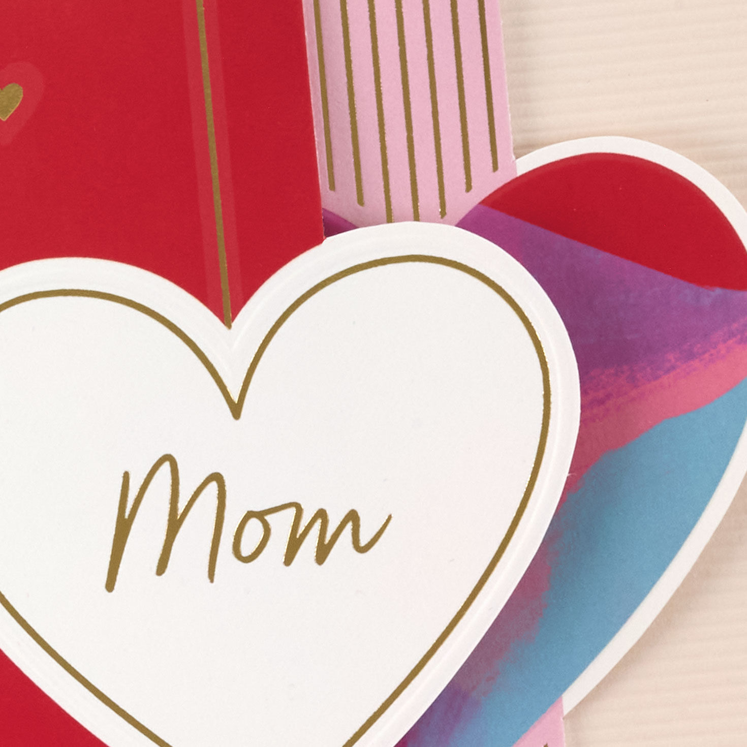Overlapping Hearts Mom Valentine's Day Card Card Front Detail image number 7