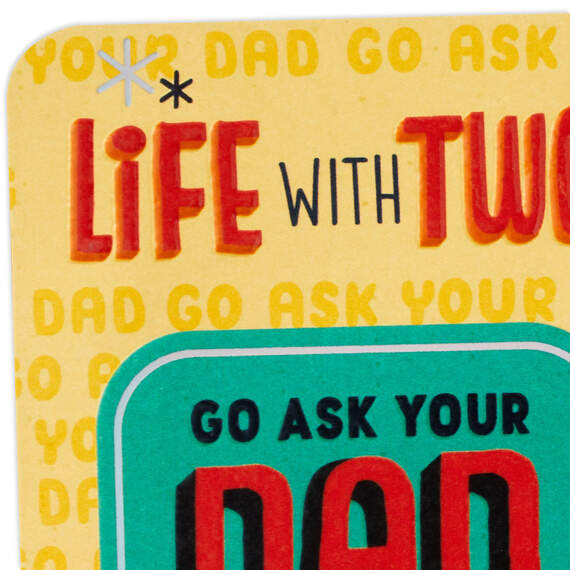 Go Ask Your Dad LGBTQ Funny Father's Day Card for Two Dads, , large image number 4