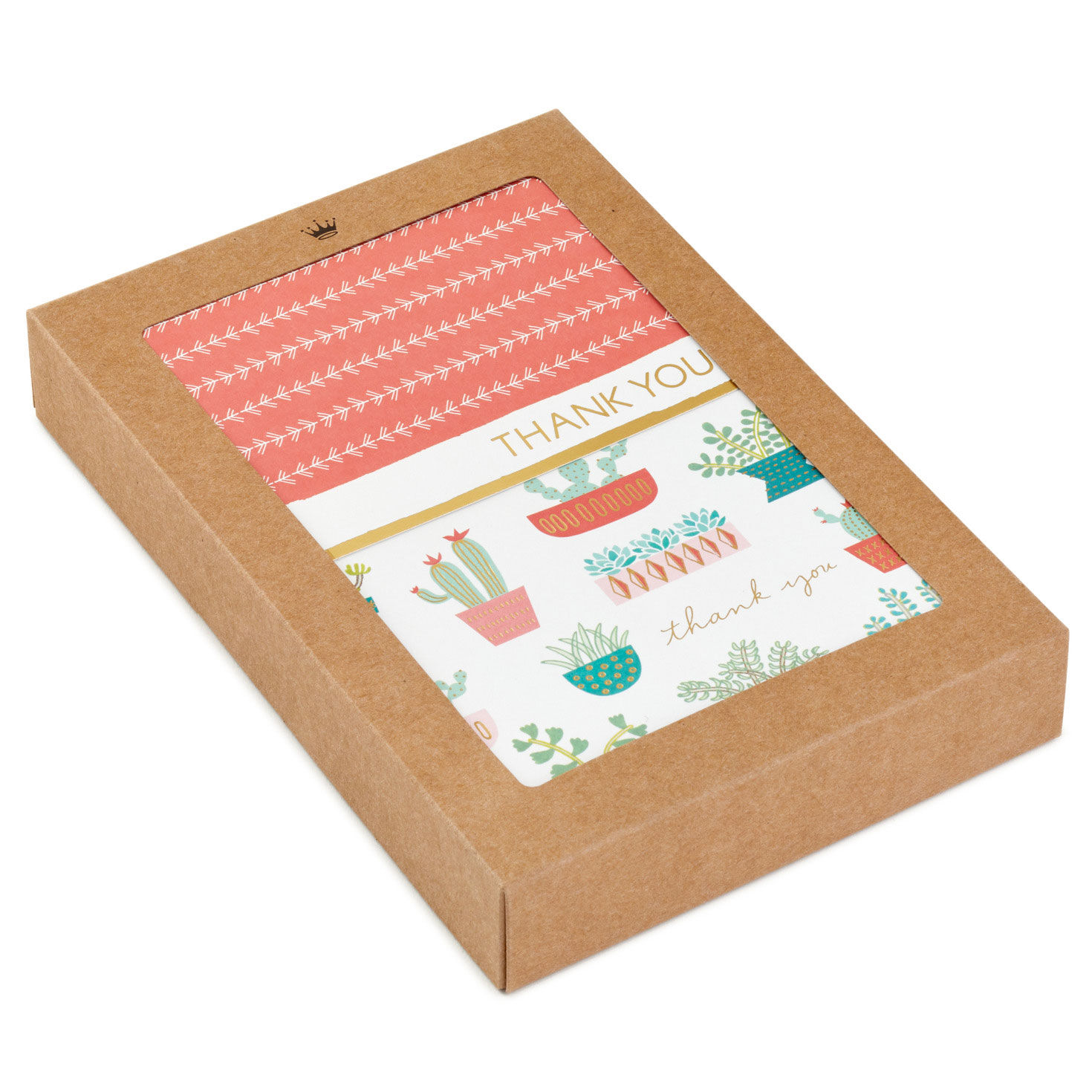 Succulents and Arrows Assorted Blank Thank-You Notes, Pack of 50, , large image number 1