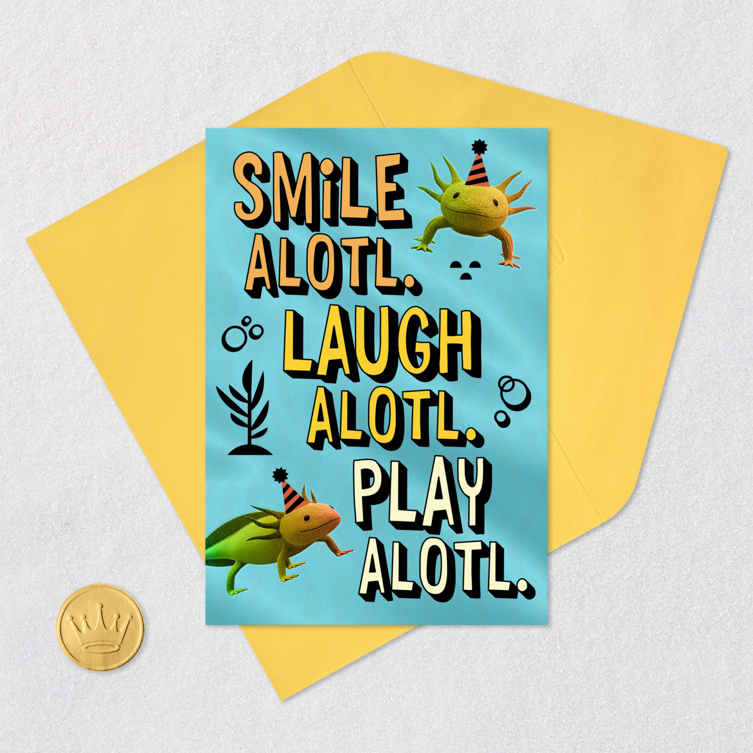 Axolotls in Party Hats Birthday Card for Kid for only USD 2.99 | Hallmark