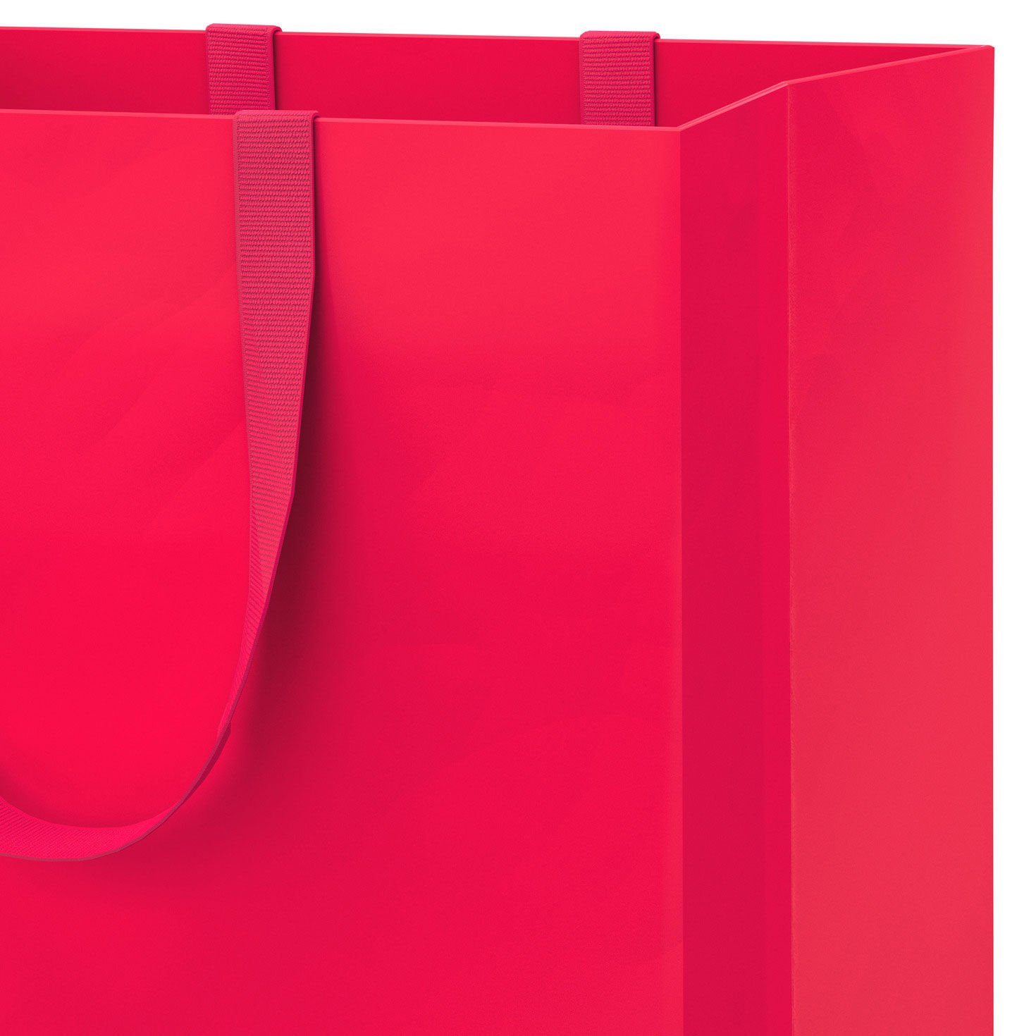 Medium Solid Red Gift Bag Handle Detail image number 4