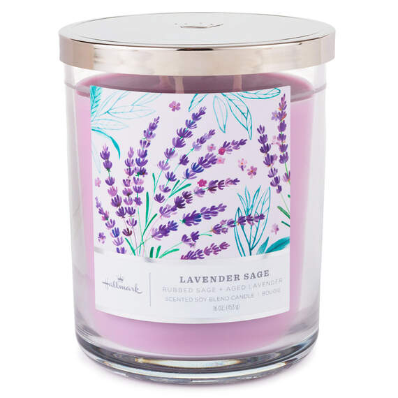Lavender Sage 3-Wick Jar Candle, 16 oz., , large image number 1