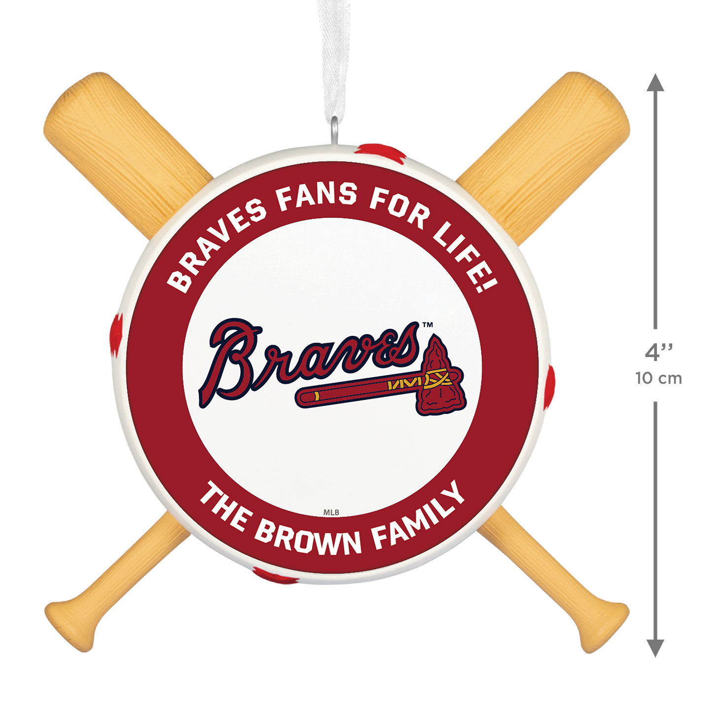 MLB Atlanta Braves™ Baseball Personalized Ornament, Custom Text for only USD 30.99 | Hallmark