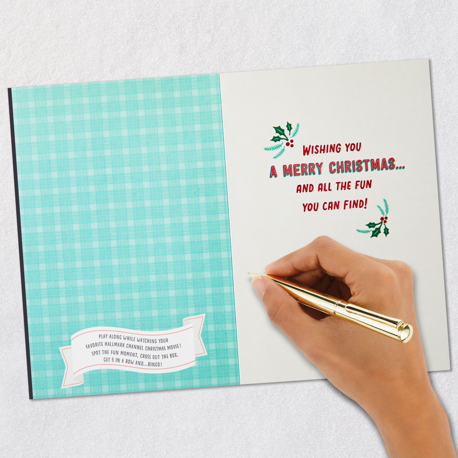 Hallmark Channel Christmas Movie Bingo Christmas Card Signing card image number 6