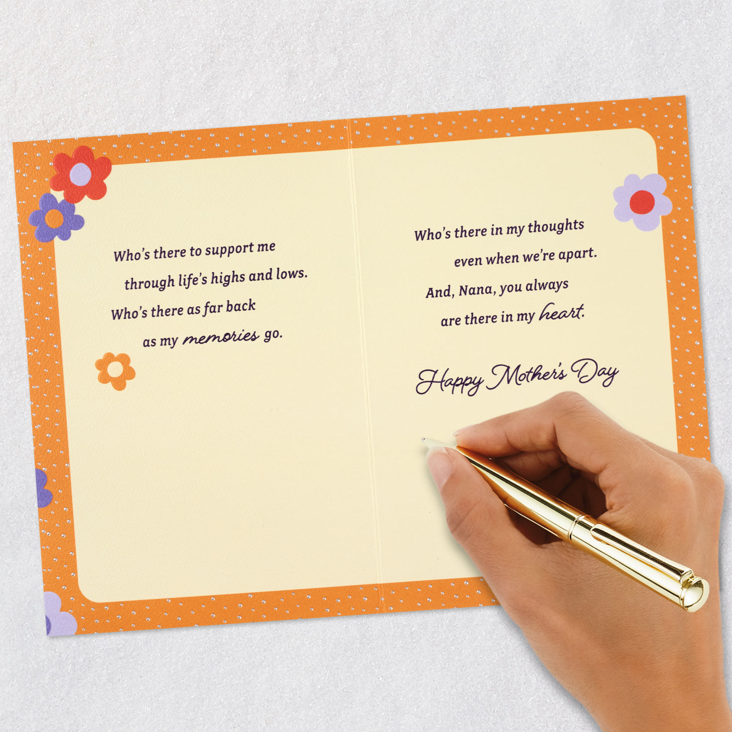 Flowers on Orange Nana Mother's Day Card  image number 7