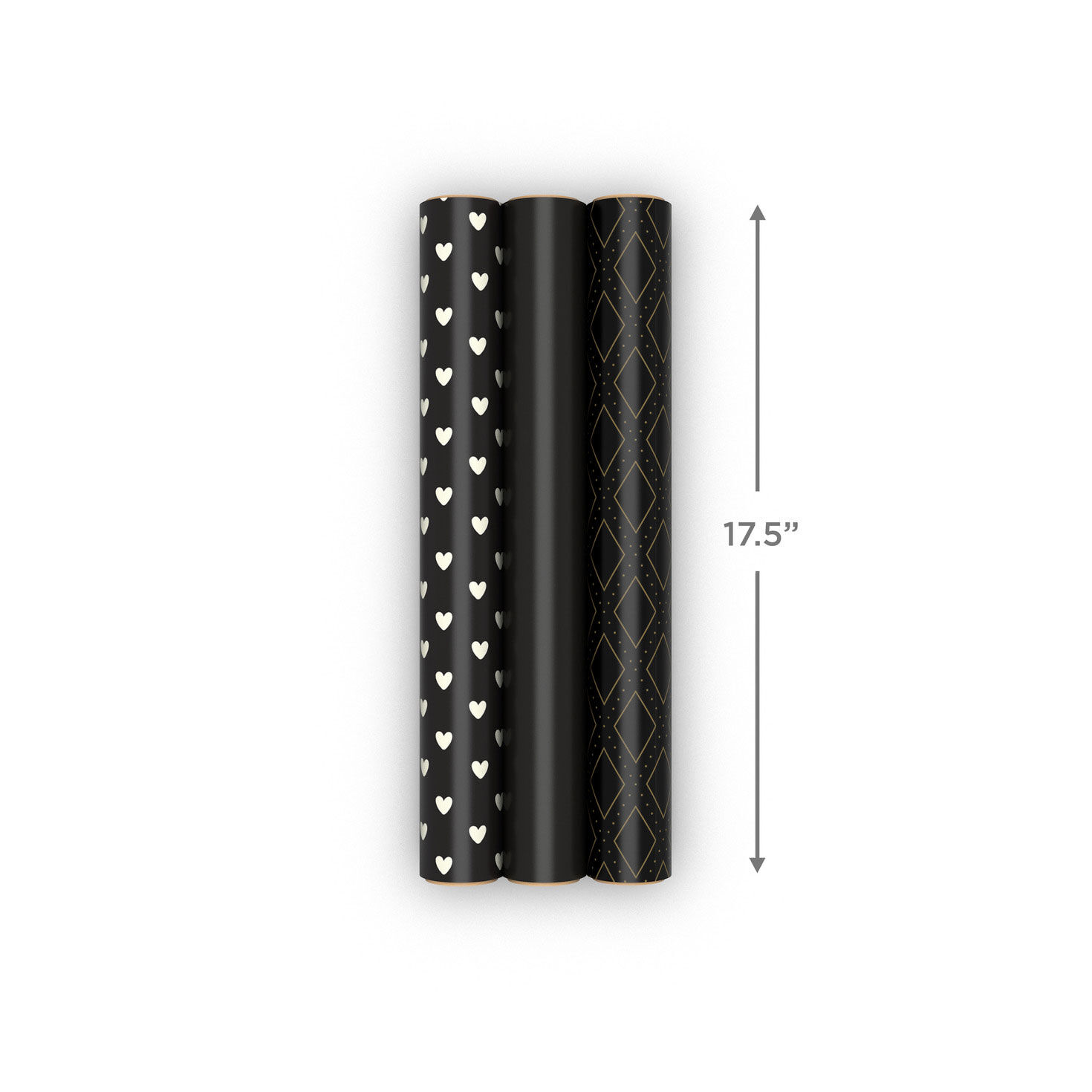 Black and White Tri-Pack Mini Gift Wrap Rolls  image number 9
