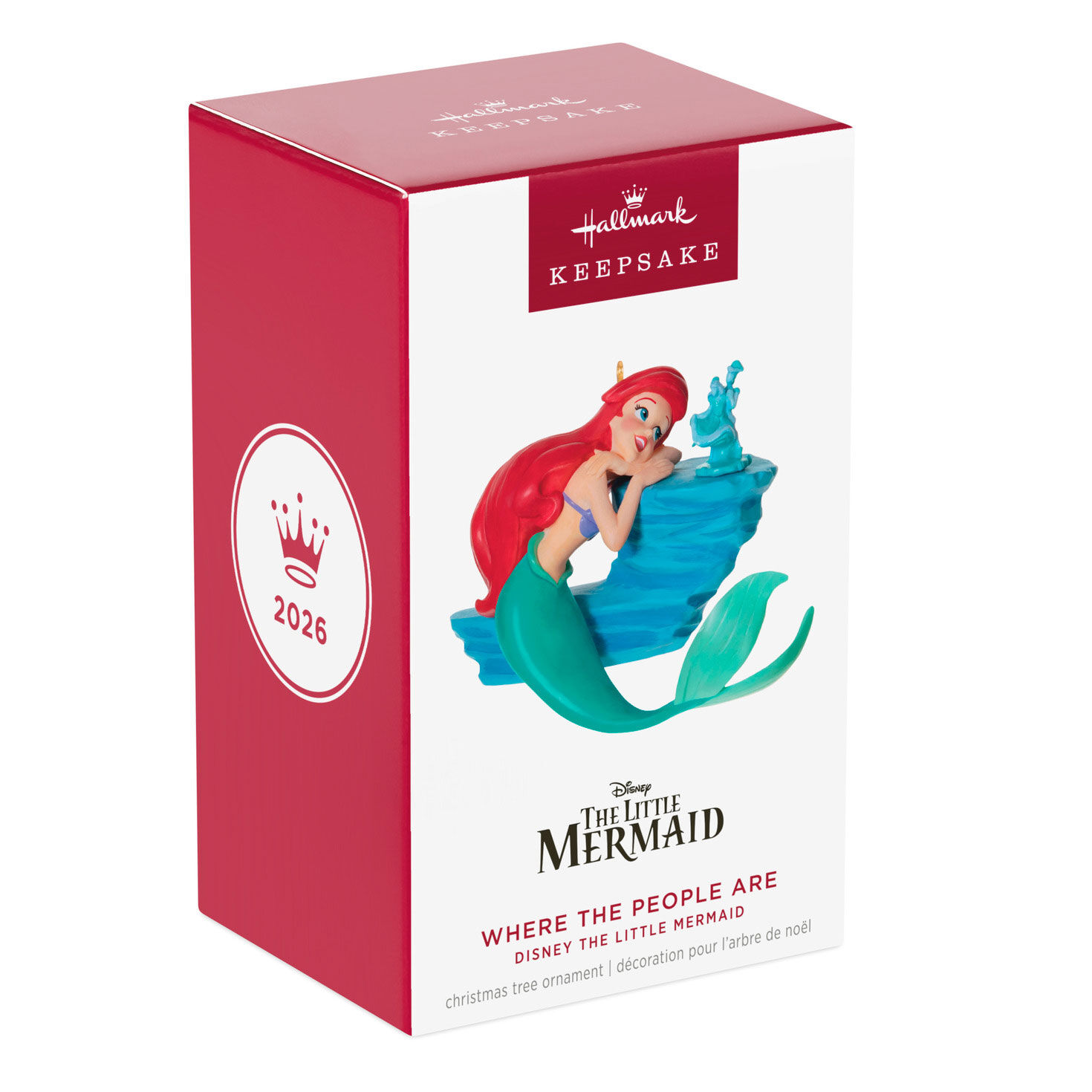 Ariel With Prince Eric Statue Keepsake Ornament Package Front image number 7