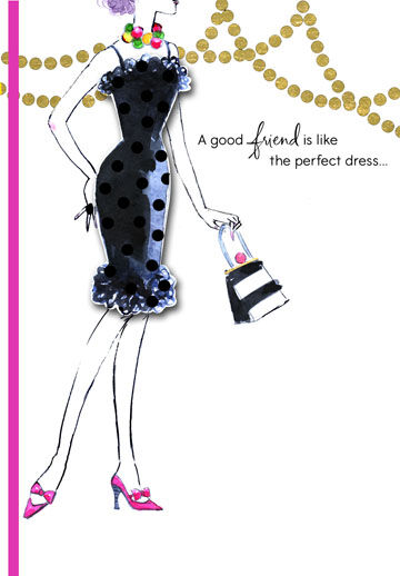 Little Black Dress Friendship Card