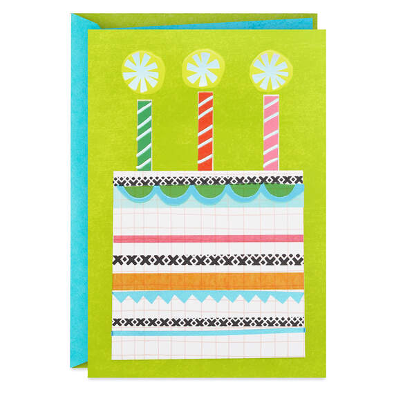 Cool Collage Cake Blank Birthday Card
