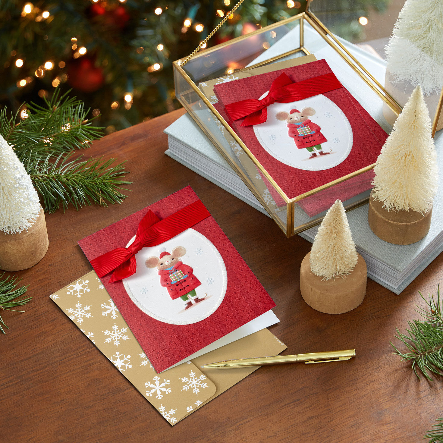 Sweet Holiday Mouse Boxed Christmas Cards, Pack of 12, , large image number 8