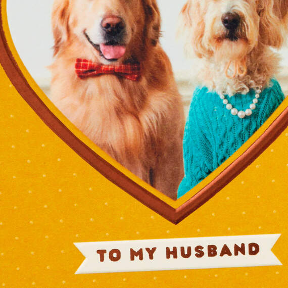 Lucky to Have Each Other Dog Couple Anniversary Card for Husband, , large image number 4