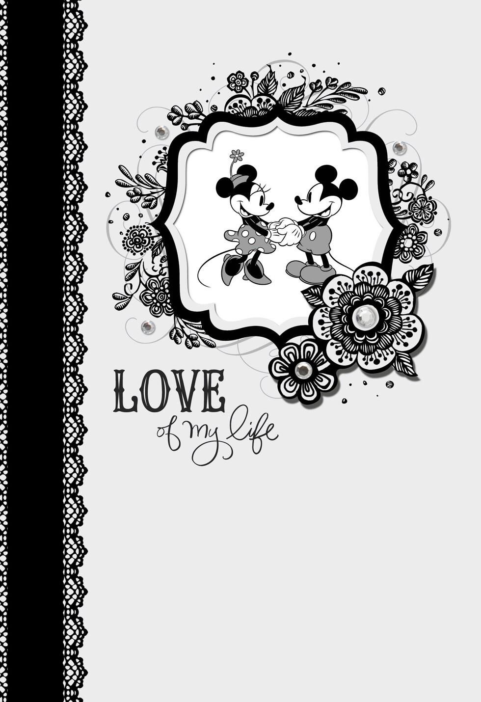Love of My Life Mickey and Minnie Anniversary Card