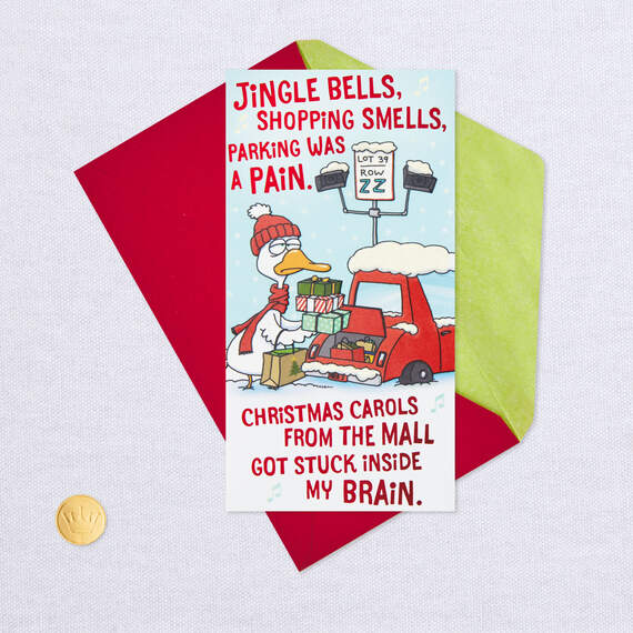 Jingle Bells Duck Funny Money Holder Christmas Card, , large image number 5