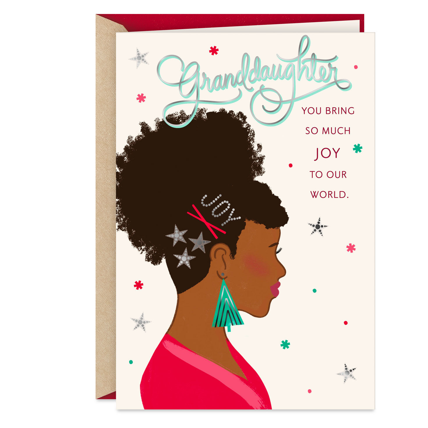 You Light Up the Holidays Christmas Card for Granddaughter