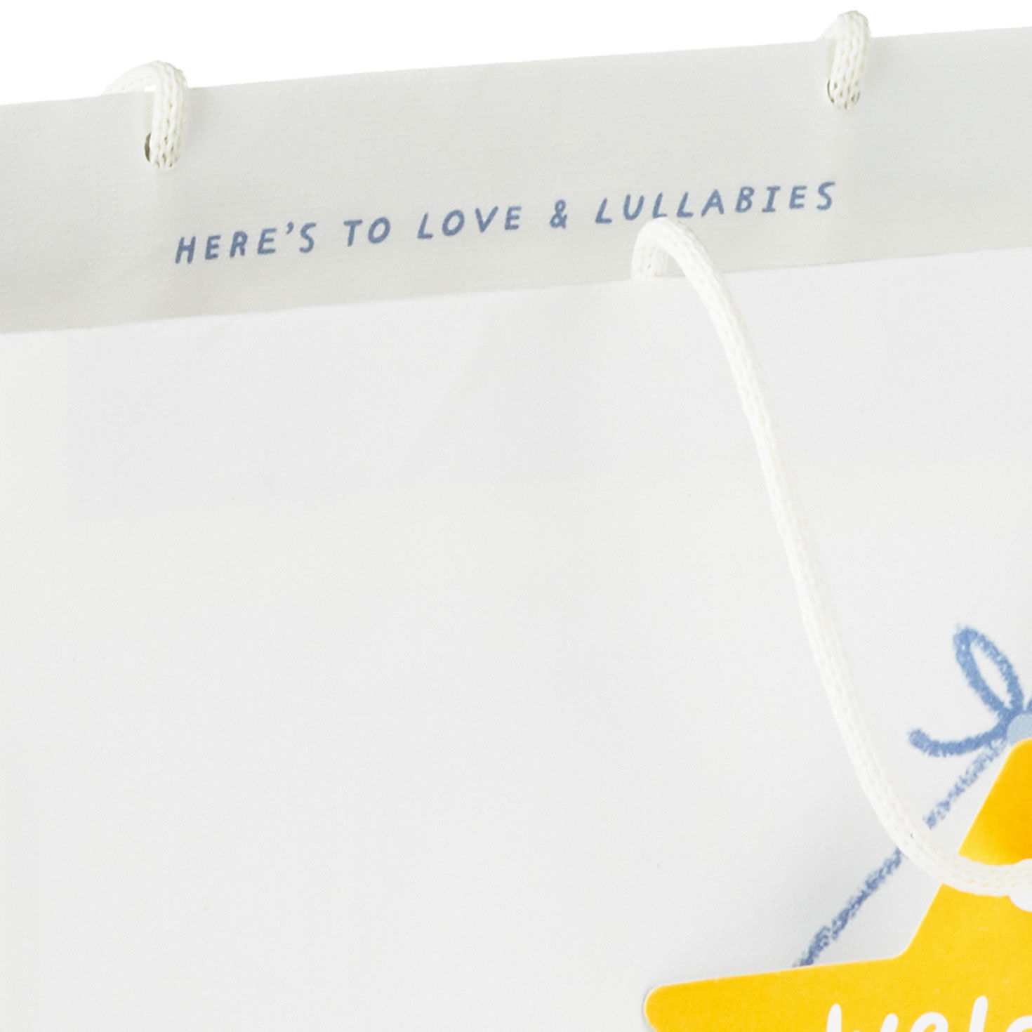 Moon and Stars Large New Baby Gift Bag top Detail image number 5